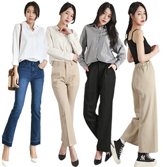 여성 데일리 밴딩팬츠 [데님/코튼/밴딩/스키니핏/와이드핏/배기핏/조거핏/부츠컷핏/슬림핏]