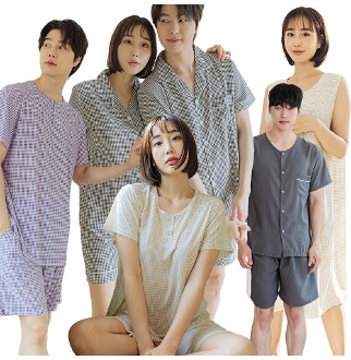 홈웨어 봄 여름 남성 여성 커플 잠옷 민소매 반팔 5부바지 원피스 잠옷세트 모음