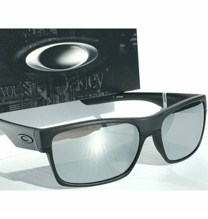 New Oakley Two Face Steel Black Polarized Galaxy Chrome Mirror Sunglass 9189 티몬 4528