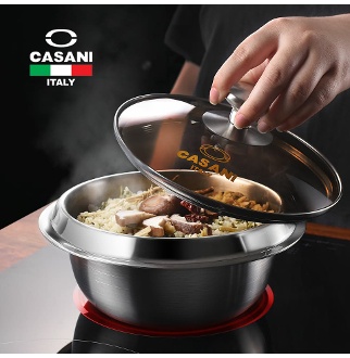 IH 스텐 통3중 스텐 가마솥 16cm 20cm/1-2인용 3-4인용/가마솥냄비/솥밥
