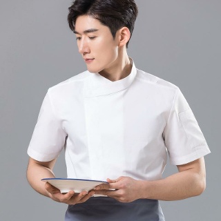 호텔 주방 식당 양식 조리복 조리사 위생복 쉐프복 반팔 상의 유니폼