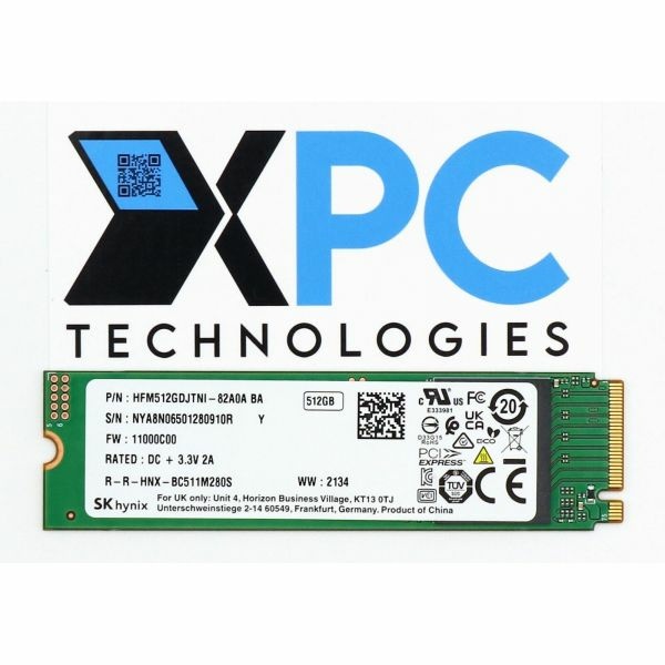 SK 하이닉스 512GB BC511 M.2 NVMe SSD 2280 솔리드 스테이트 드라이브 HFM512GDJTNI-82A0A ...