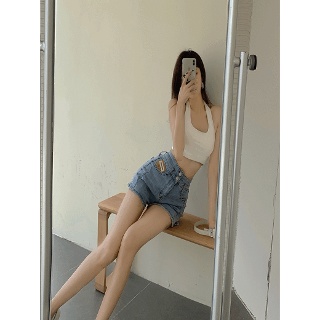 [데님반바지]다리가길어보이게~하이웨스트반바지