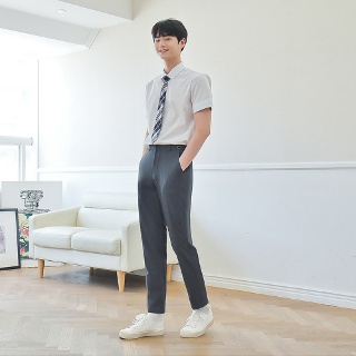 교복몰 (허리조절)하복 먹색 교복바지(남자) 교복 학