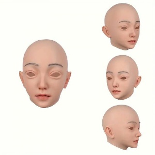 실감나는 실리콘 미용 마스크, 메이크업 연습용 속임수 여성 헤드기어, 할로윈 코스프레 장난 속임수, LARP