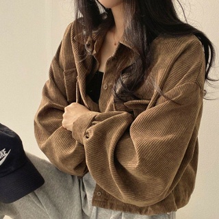 자켓 점퍼 바람막이 재킷 잠바 봄아우터 캐주얼 코듀로이 크롭 스트링 셔츠 야상 여성