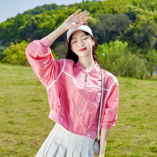 짜리점 여자 키작녀 바람막이 점퍼 숏여름  캐주얼 래쉬가드 아웃도어 꾹2