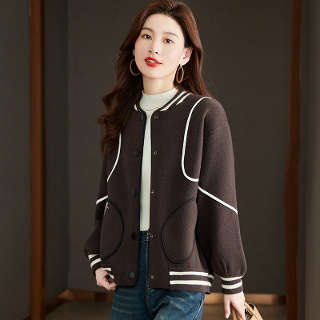 짜리점 여자 키작녀 바람막이 점퍼 모직 F/W 케이프 루즈핏 상의 가디건 꾹4