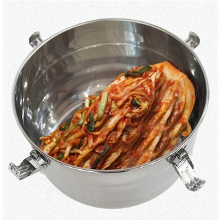 22.5cm 원형 냉장고반찬통 스텐김치통 반찬그릇 냉장고용기