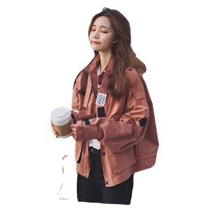 아이언하트 여성여친 잠바 집업야구항공 키작 야구 점퍼 카고 트렌치코트 봄가을 잔키 루즈핏 숏복 자켓 KKE3