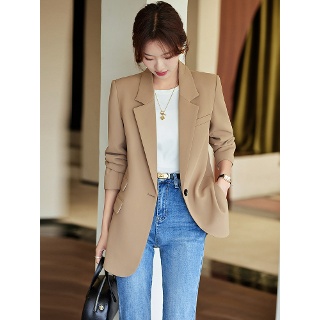 와칸다 여성여친 코트 하프 키작 가을 루즈핏 캐주얼 올 정장 직장 KKE3