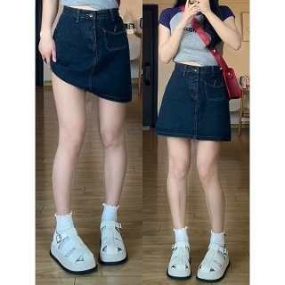 데님스커트 A라인 캐주얼 청치마 빈티지 다크블루 cvs4161