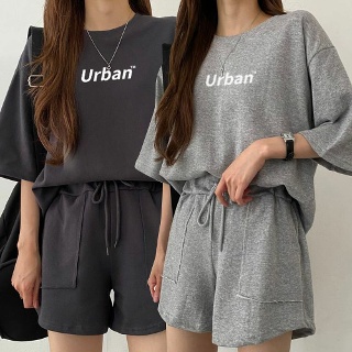 여성 반팔 반바지 트레이닝 상하의 세트 URK 313