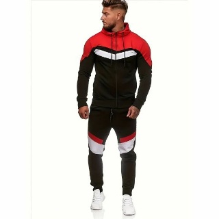 워크웨어 남자멜빵바지 작업복 점프수트 컬러 블록 클래식 남성 운동 2Pcs Tracksuit 세트 캐주얼 풀