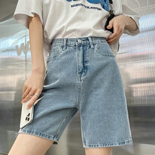 여성 베이직 데님 청 반바지 팬츠