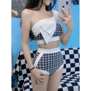 여성 비키니 수영복 블랙 수영복 슬림 리본