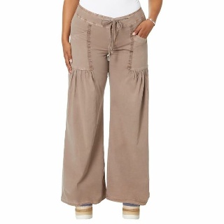 XCVI Willowy Wide Leg Stretch Poplin Pant