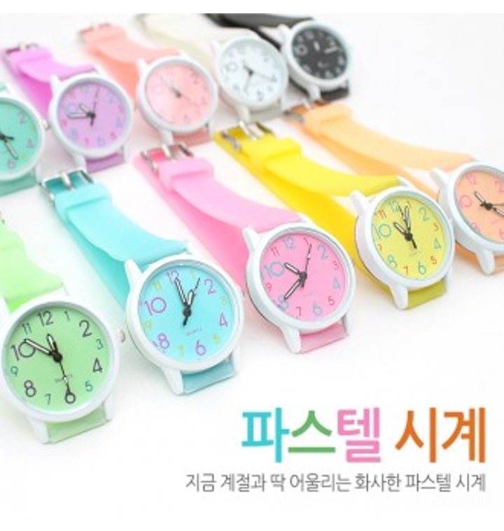 파스텔 실리콘 손목시계 아동 초등학생 - 티몬 파스텔 실리콘 손목시계 아동 초등학생 - 티몬