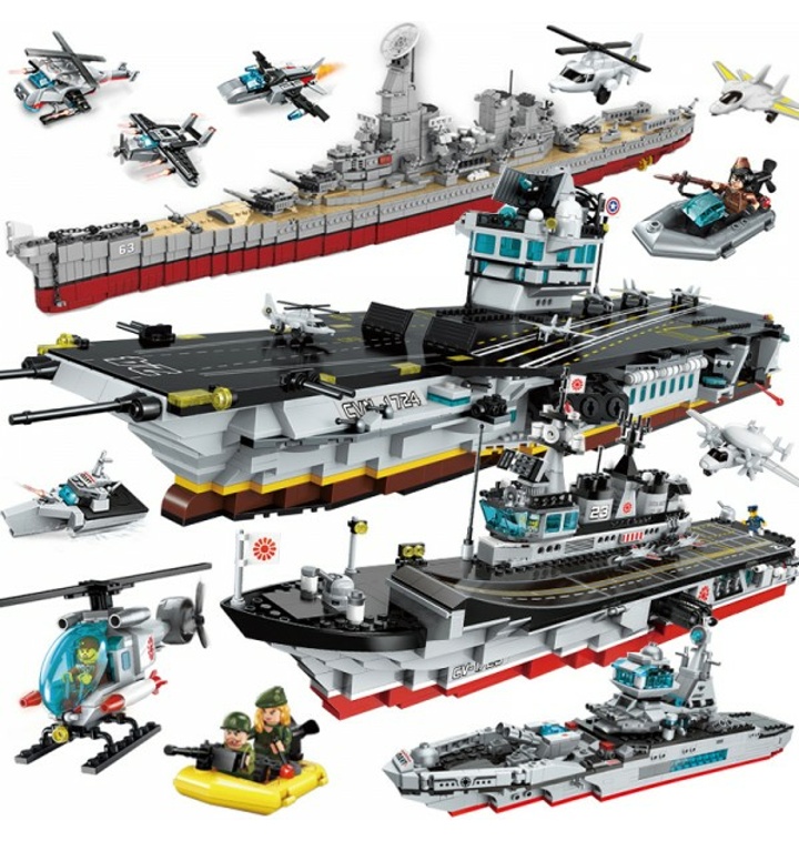 레고 호환 블럭 나노 대형 항공 모함 밀리터리 시리즈 조립 및 삽입 소년 블록 장난감 미주리 - 티몬