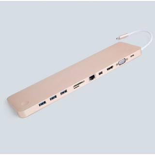 맥북 영상편집자용 USB C타입 허브 도킹스테이션 10포트  시리얼 케이블 연장 멀티 - Premium Quality