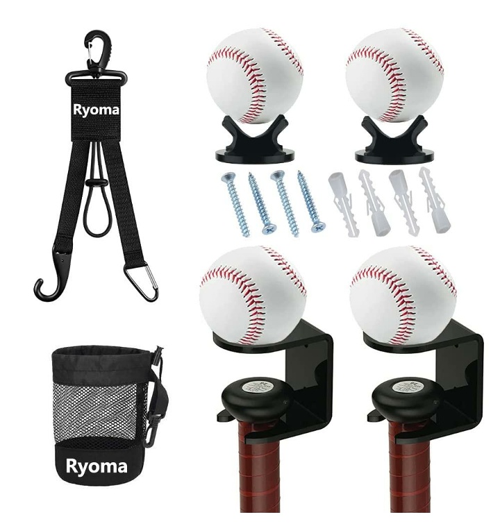 6Pcs Baseball Dugout Organizer Set with 2 Pcs Acrylic Baseba - 티몬