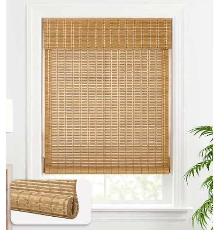 LazBlinds Cordless Bamboo Blinds, Bamboo Roll Up Shades For - 티몬